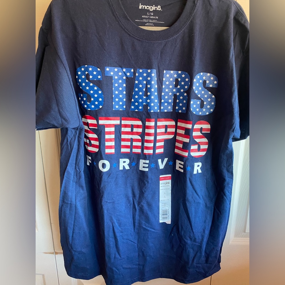 NWT Imagin8 💯 Cotton Patriotic 🇺🇸 Short sleeve T-shirt size large